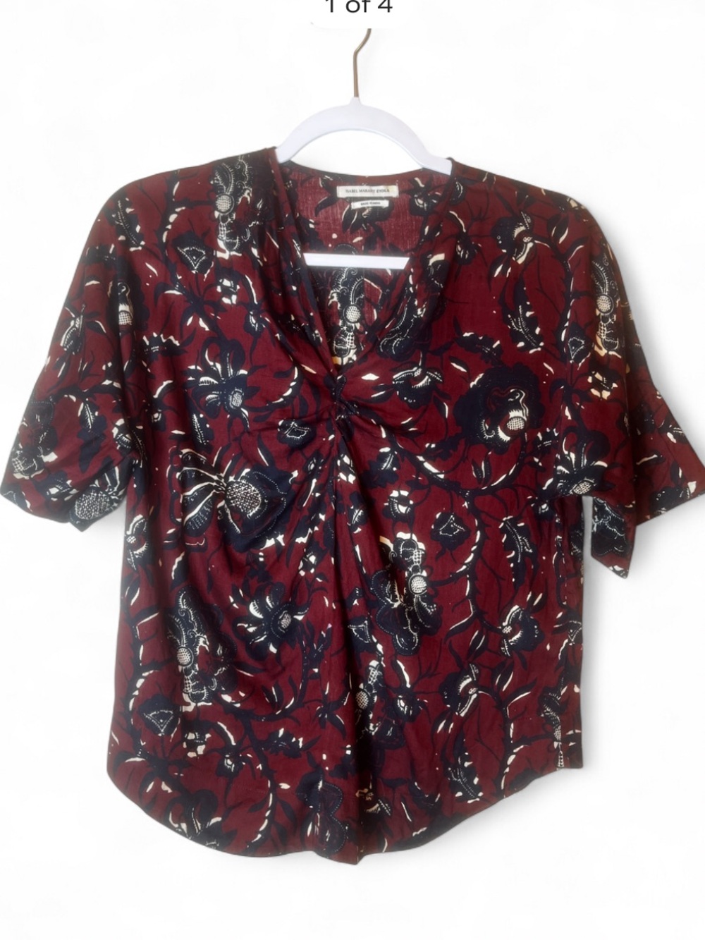 ISABEL MARANT ETOILE Jarvis V Neck Blouse Size 34/ US XS
